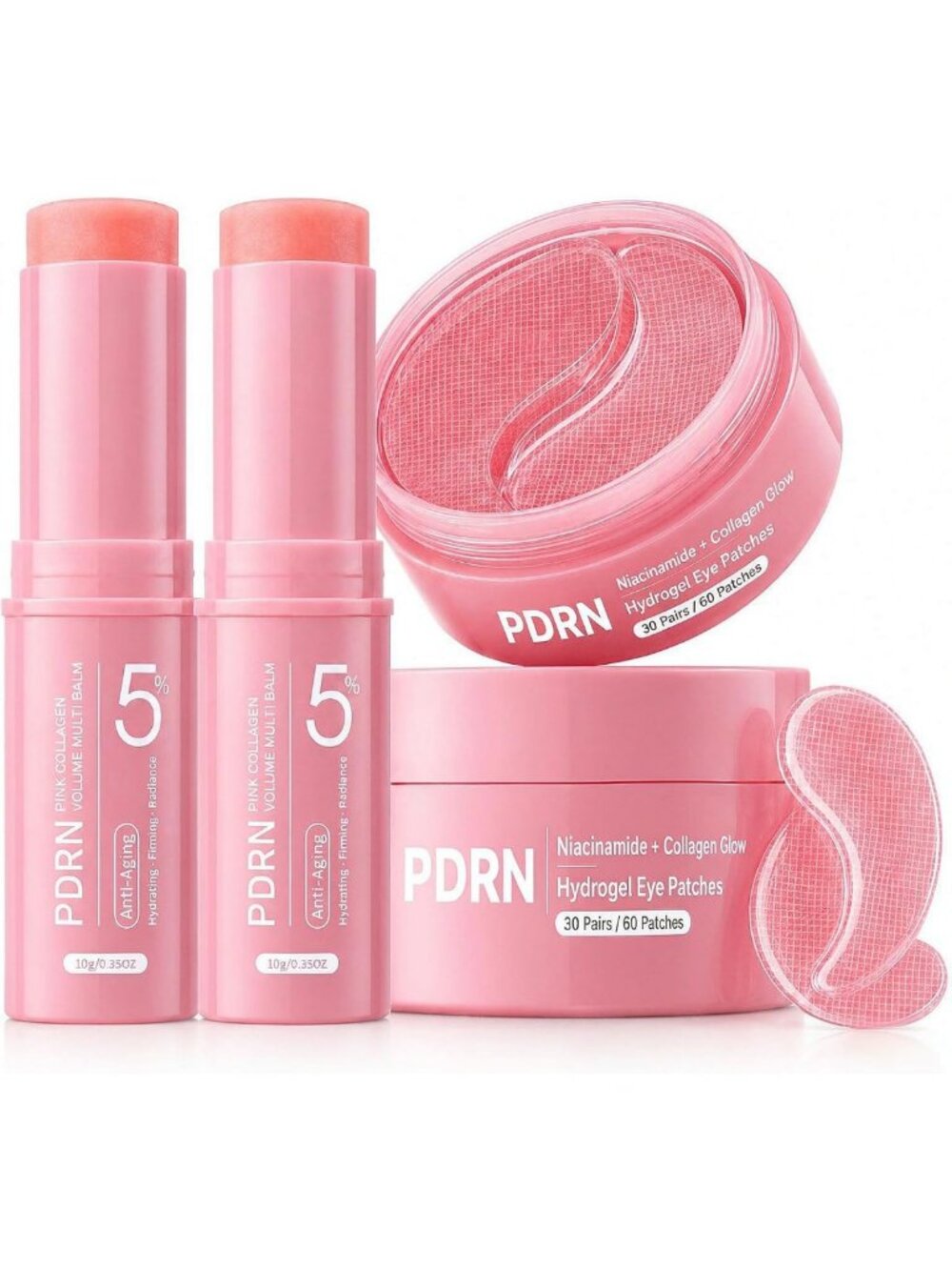 Hydrating Multi Balm & Eye Patch Set with 5% PDRN - 2 Balms & 60 Patches